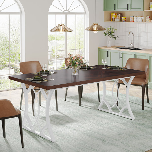 Winston Porter Bryseida Dining Table for 6 People, 63Inch Rectangular